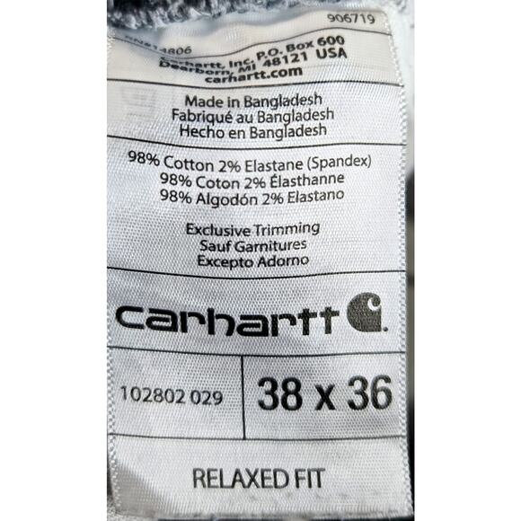 Carhartt Utility Double Knee Relaxed Fit Rugged Flex Canvas‎ Pant Size 38 - Picture 10 of 10